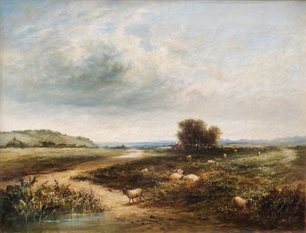 Common land before enclosure: a classical painting of shared fields and open countryside